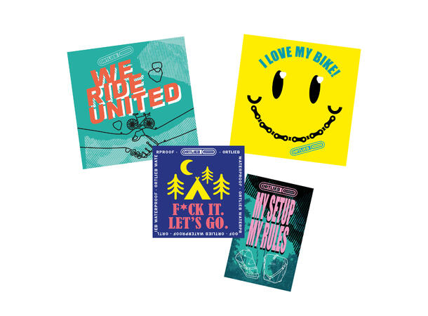 Ortlieb Sticker Image (1 Stk) 4 Motive x10 