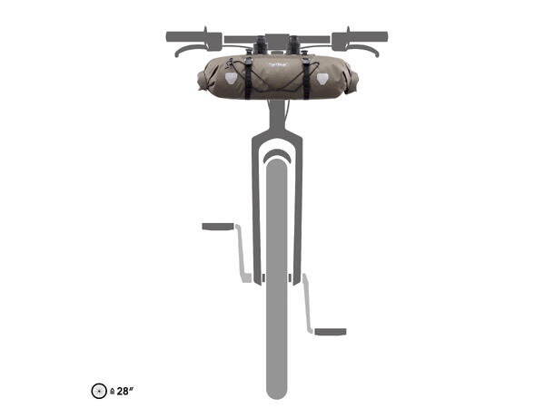 Ortlieb Handlebar-Pack dark sand 15 L Hook and loop straps 