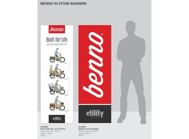 Benno Built for Life Evolution Banner Incl. X-Stand 60 x 180cm 