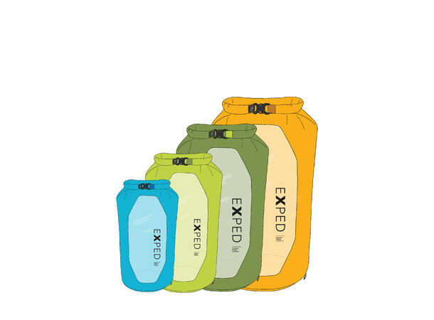 Exped Drybag Versa Clear 4-pack set 3 5 8 13 l 