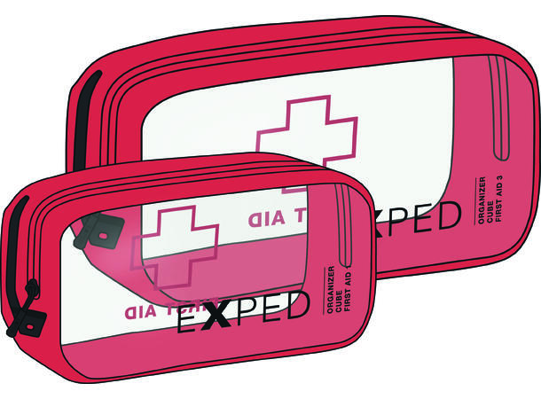Exped Organizer Cube First Aid chili 1 